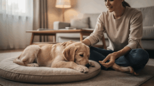 How to teach a puppy to settle during quiet time