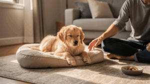 How to teach a puppy to settle calmly at home